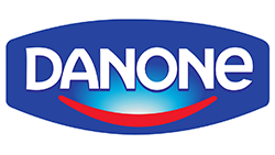Logo Danone — client Sothis Print POSM
